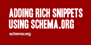 Adding Rich Snippets Using Schema.org