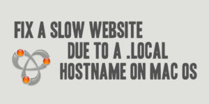 Fix a Slow Website Due to a .local Hostname on Mac OS