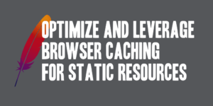 Optimize and Leverage Browser Caching For Static Resources